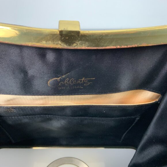 Vintage Coblentz Original Black Perma Suede Evening Bag Purse - Picture 7 of 16